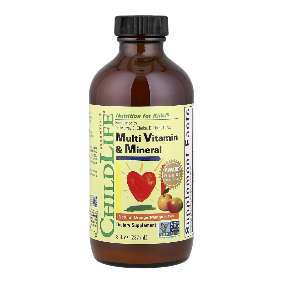 ChildLife Multi Vitamin & Mineral Orange/Mango Flavor for Kids, 8 oz / 237 ml