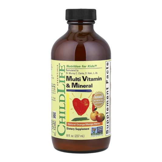 ChildLife Multi Vitamin & Mineral Orange/Mango Flavor for Kids, 8 oz / 237 ml