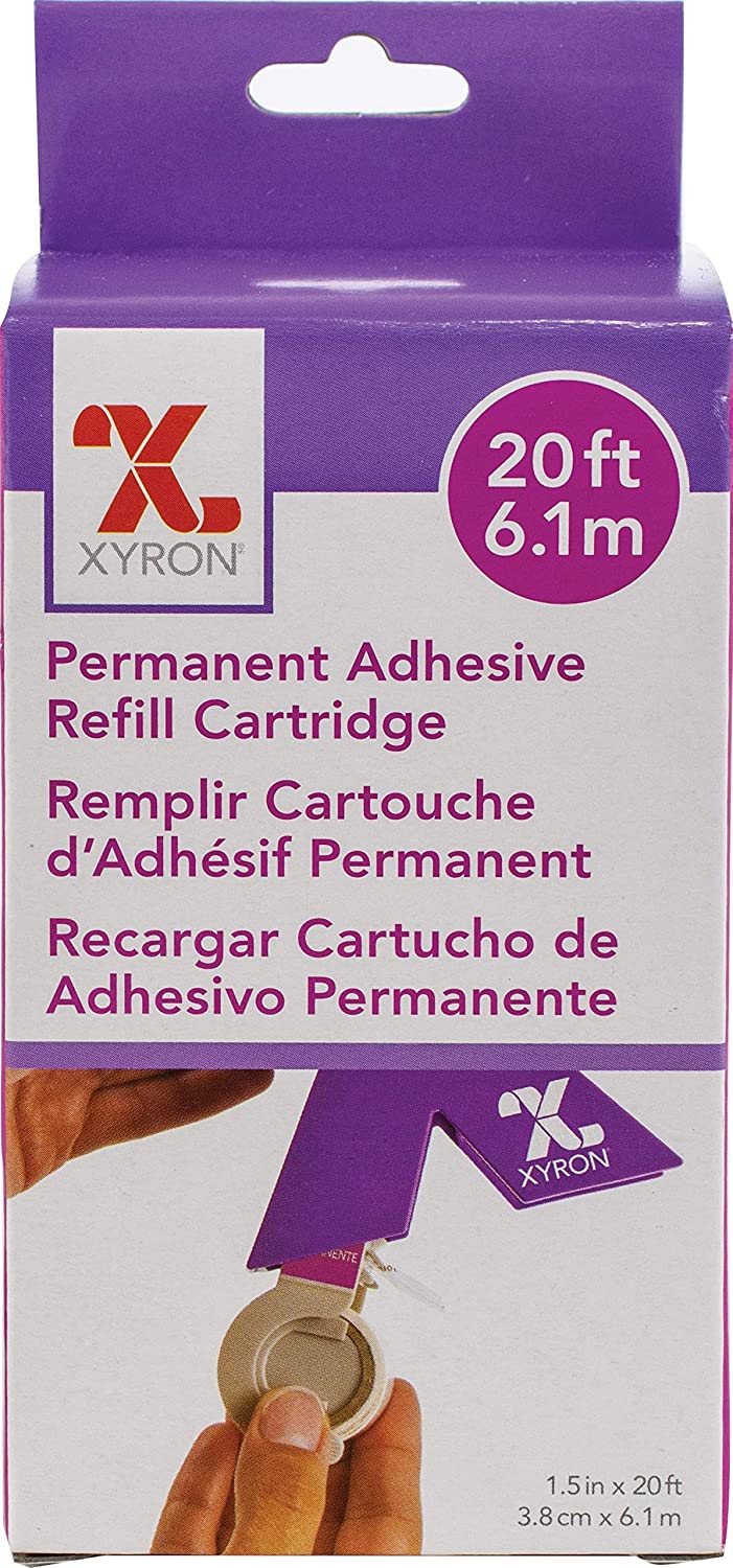 Xyron Permanent Adhesive Refill Cartridge 1.5" x 20" (3.8cm x 6.1m) 1 Pack