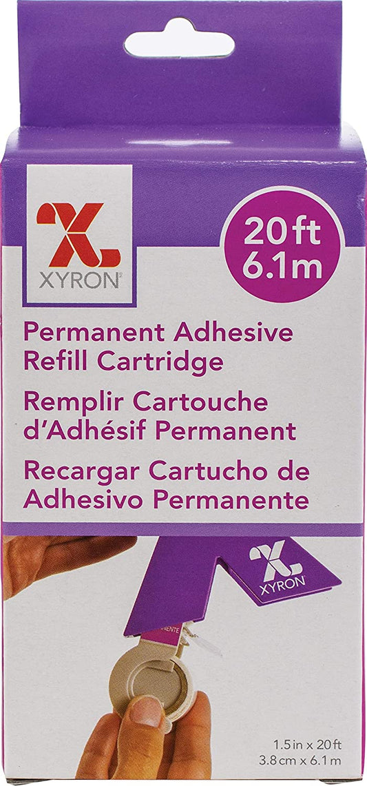 Xyron Permanent Adhesive Refill Cartridge 1.5" x 20" (3.8cm x 6.1m) 1 Pack