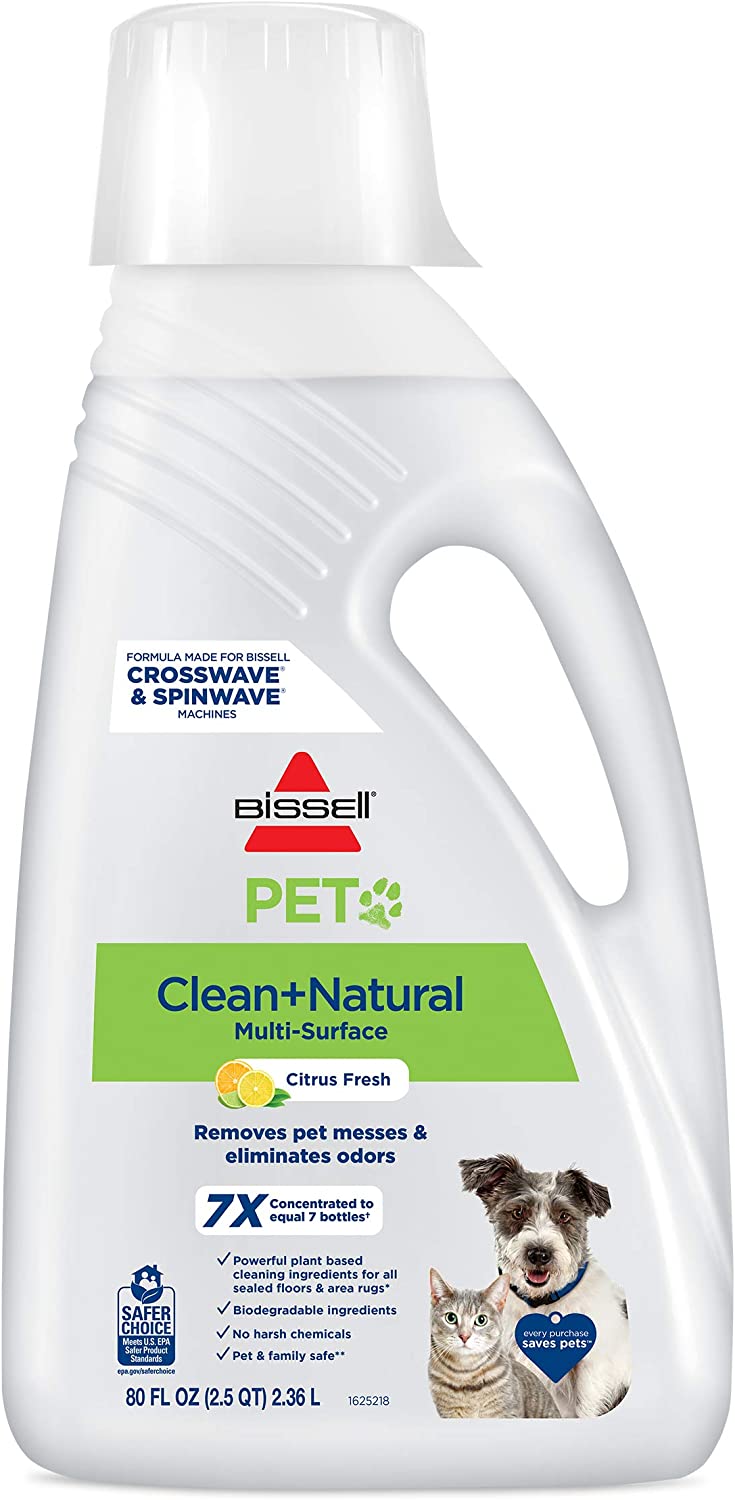 Bissell Pet Clean Natural Multi Surface Citrus Fresh For Crosswave & Spinwave 80 fl Oz / 2.36L