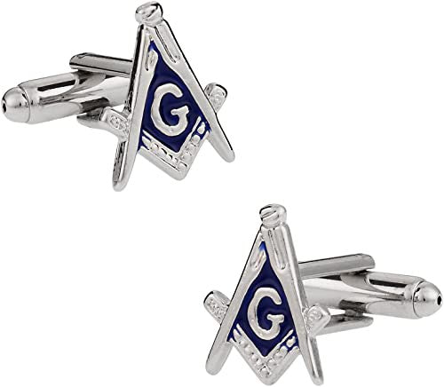 Cuff-Daddy Freemason Masonic Cufflinks Silver-Tone - Made in USA with Presentation Box