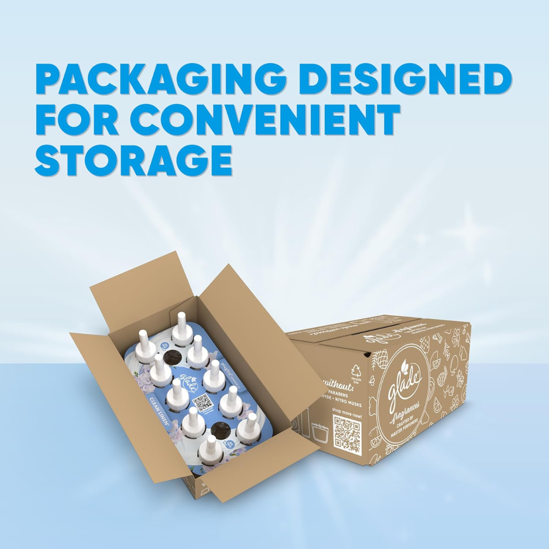 Glade PlugIns Scented Oil Clean Linen 10 Count