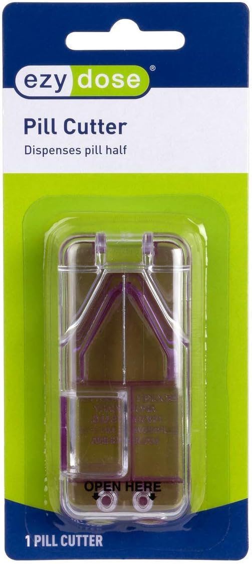 Ezy Dose Pill Cutter Dispense Pill Half (1 Pill Cutter) COLORS MAY VARY