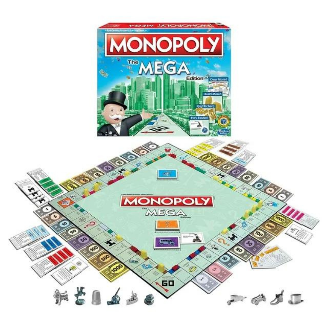 Monopoly The Mega Edition Board Game 2-8 Players Ages 8+