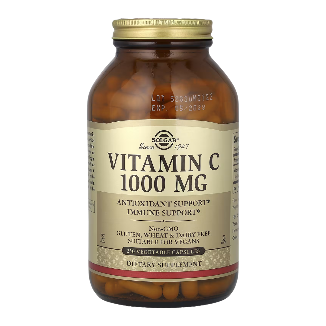 Solgar Vitamin C 1,000 mg Dietary Supplement, 250 Capsules