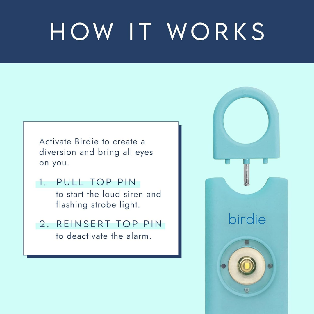 Birdie Personal Security Alarm Keychain Device for Women