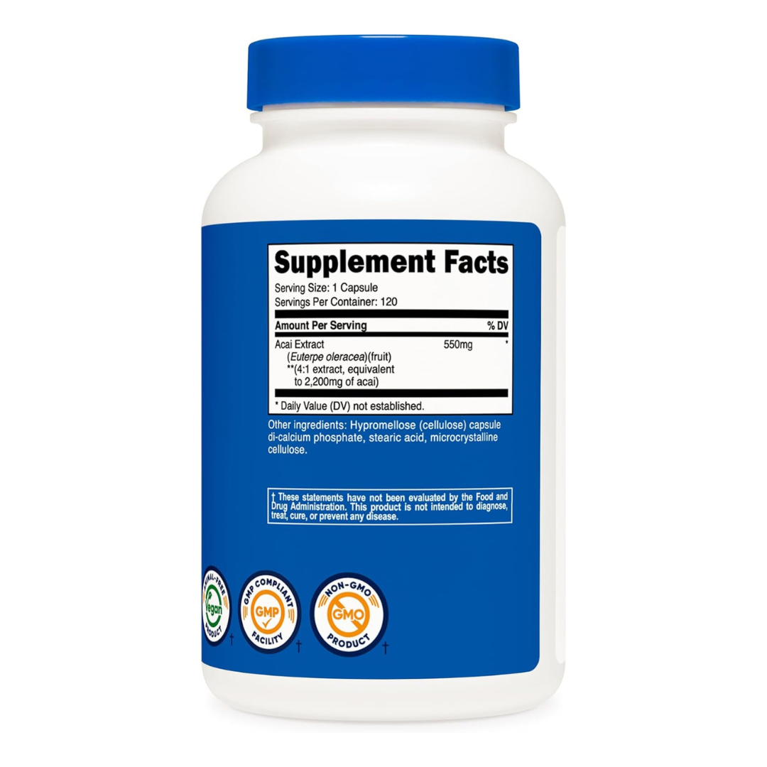 Nutricost Acai 2,200 mg, 120 Capsules