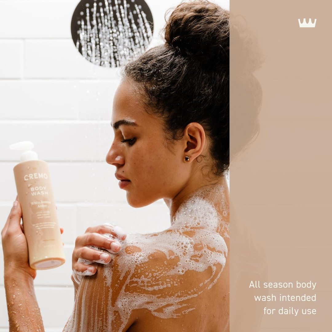 Cremo Body Wash White Jasmine Amber, 16 oz / 473 ml