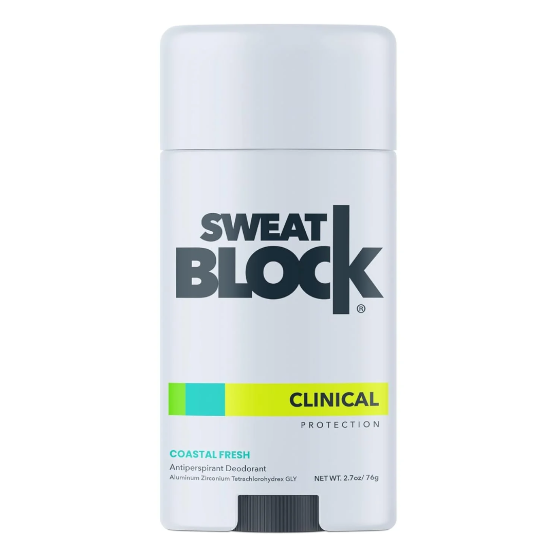 SweatBlock Antiperspirant Deodorant Coastal Fresh Scent, 2.7 oz / 76 g