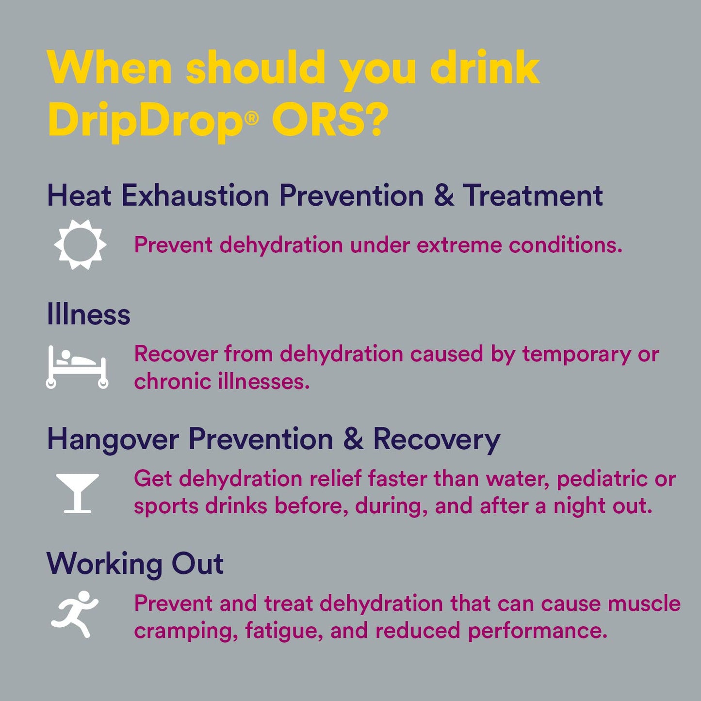DripDrop ORS Dehydration Relief Fast Set - Lemon Berry Watermelon 80 g PACKAGING MAY VARY