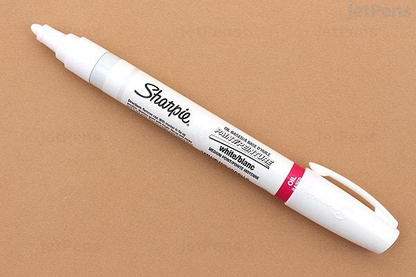 Sharpie Oil-Based Paint Marker, Fine Point, White Ink, Pack of 3