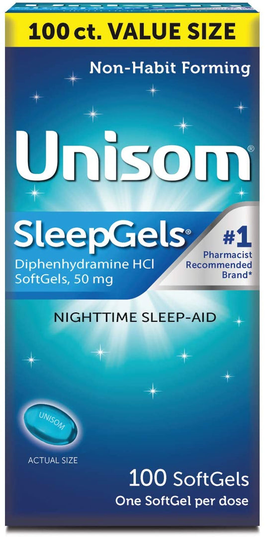 Unisom SleepGels, Nighttime Sleep-Aid, 100 SoftGels