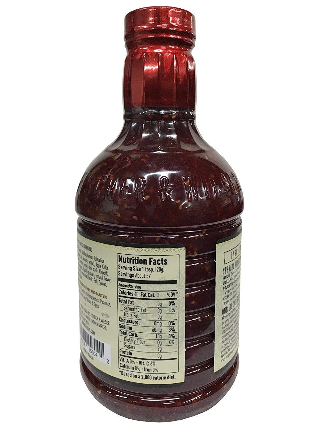 Fischer and Wieser Razzpotle The Original Roasted Raspberry Chipotle Sauce, 40 oz. / 1120g