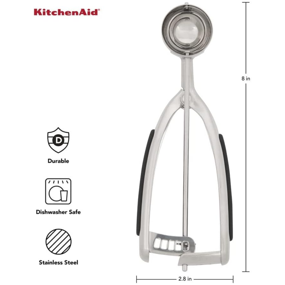 KitchenAid Cookie Dough Scoops Set of 3, Black