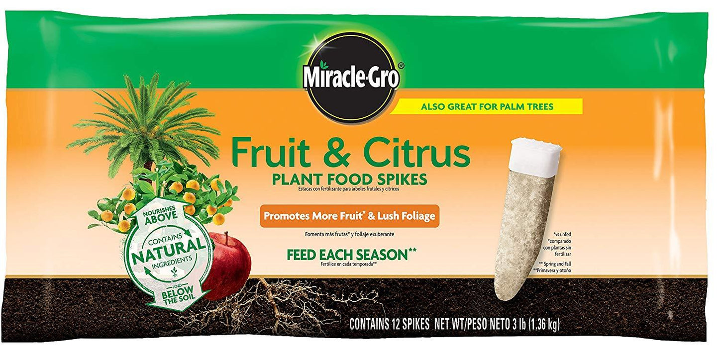 Miracle-Gro Fruit & Citrus Fertilizer Plant Food Spikes