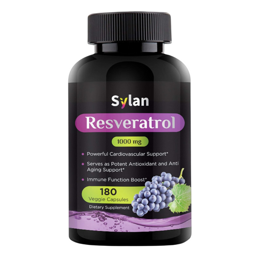 Sylan Resveratrol 1000mg Supplement 180 Capsules For Immune Boost