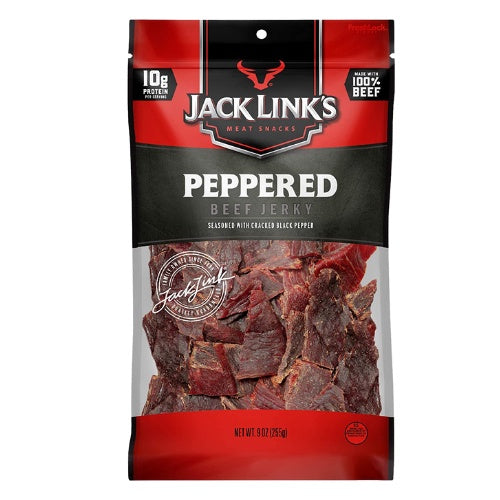 Jack Link’s Beef Jerky Peppered, Made with 100% Premium Beef, 9 oz. / 255g
