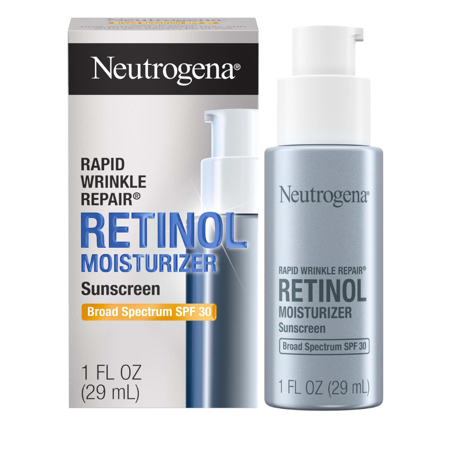 Neutrogena Rapid Wrinkle Repair Retinol Moisturizer Sunscreen SPF 30, 1 oz / 29 ml