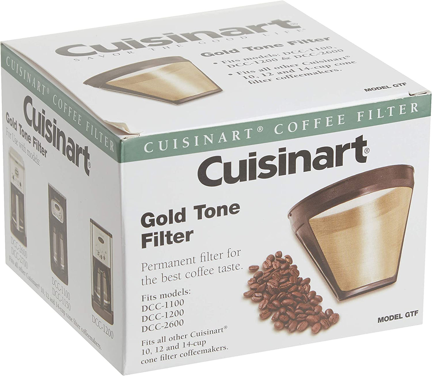 Cuisinart GTF Gold Tone Coffee Filter Bur Mill 10-12 Cup Cone 1 Count