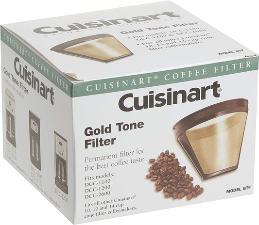 Cuisinart GTF Gold Tone Coffee Filter Bur Mill 10-12 Cup Cone 1 Count