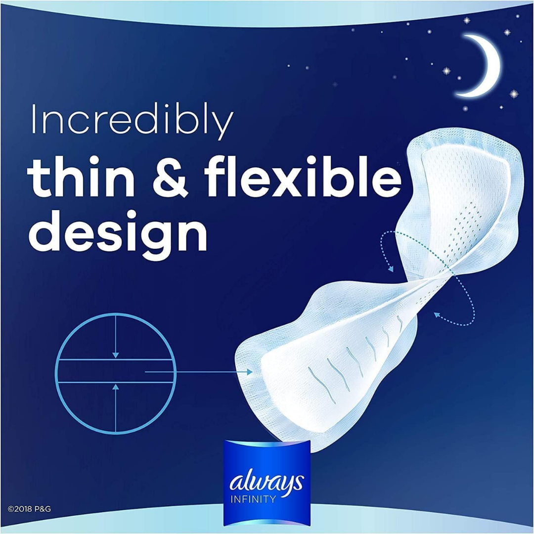 Always Infinity FlexFoam Extra Heavy Overnight 5 Size, 22 Pads