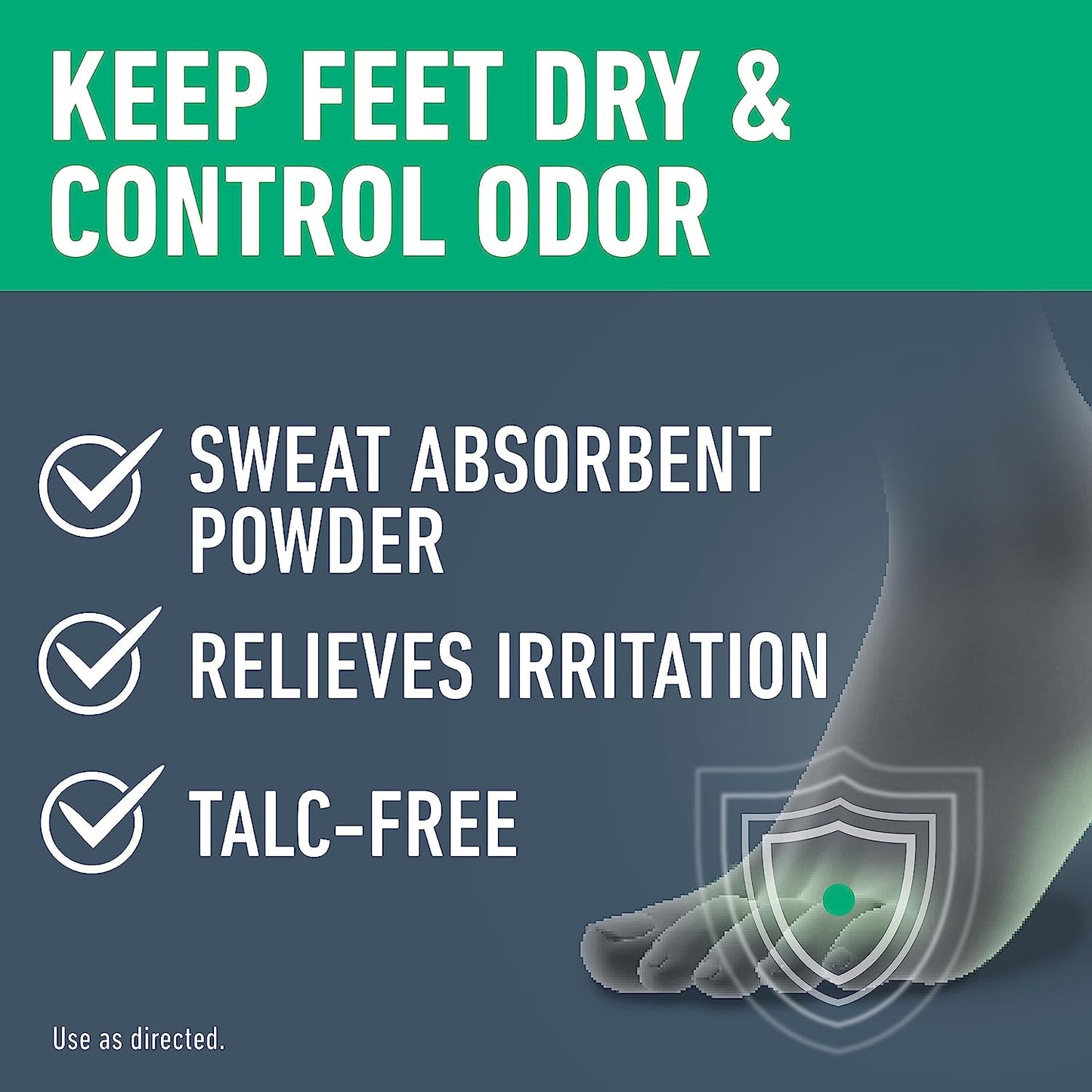 Lotrimin Daily Topical Starch Skin Protectant  Sweat & Odor Control Medicated Foot Powder 6.25 oz/177g