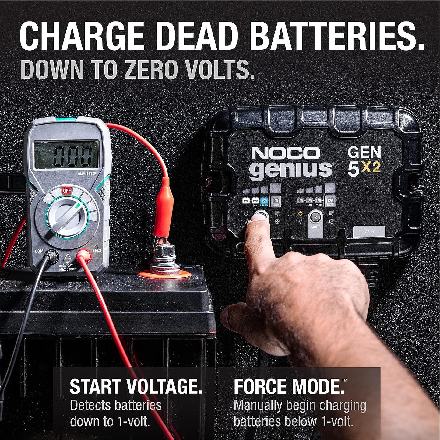 Noco Genius GEN5X2 12V 10A 2-Bank On Board Batter Charger