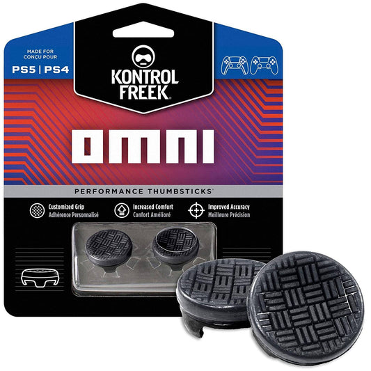 KontrolFreek Omni Performance Thumbsticks,  2 Low-Rise Concave, Black