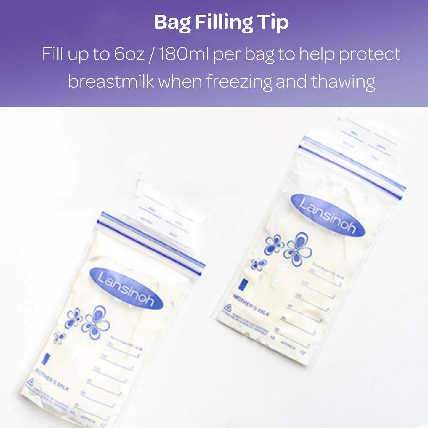 Lansinoh Breastmilk Storage Bags, 100 Count (1 Pack of 100 Bags)