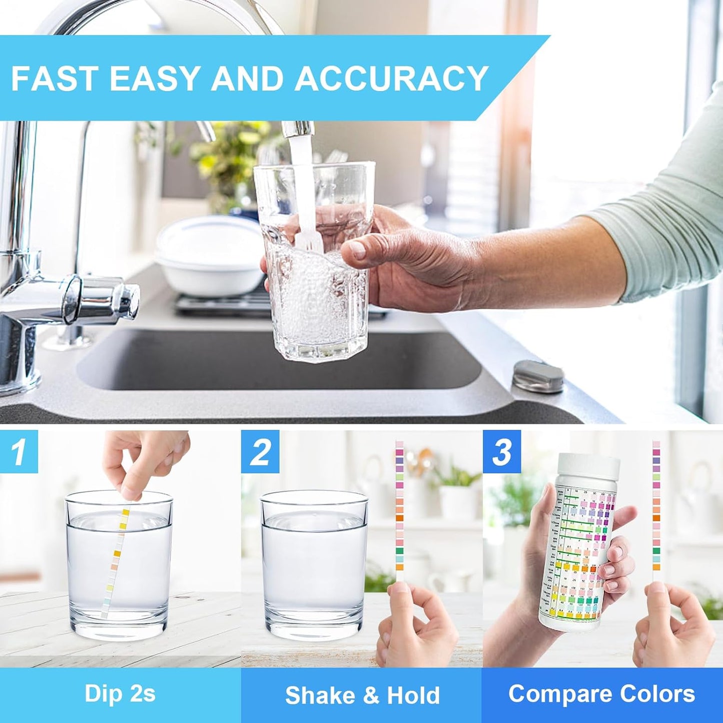 Tespert 16 in 1 Water Testing Kits for Drinking Water (125 Strips)