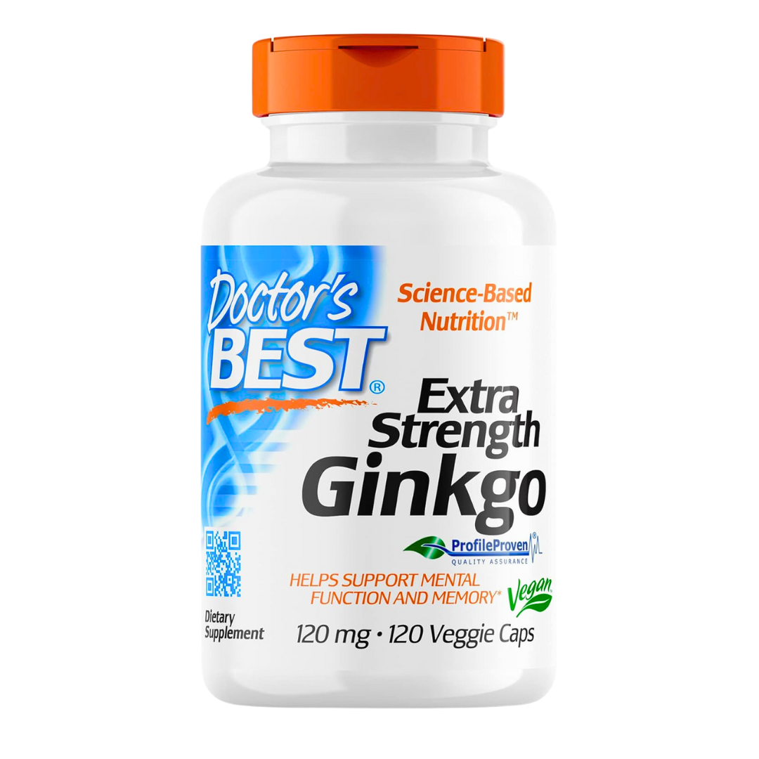 Doctor's Best Extra Strength Ginkgo Supplement 120 Veggie Caps