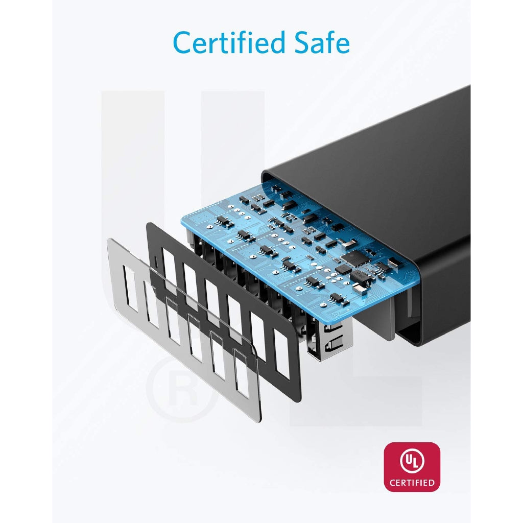 6 Port USB Wall Charger 60W Charging Station, Multi USB Charger