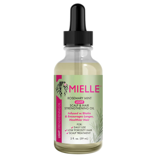 Mielle Rosemary Mint Light Scalp & Hair Strengthening Oil, (2 oz / 59 ml)