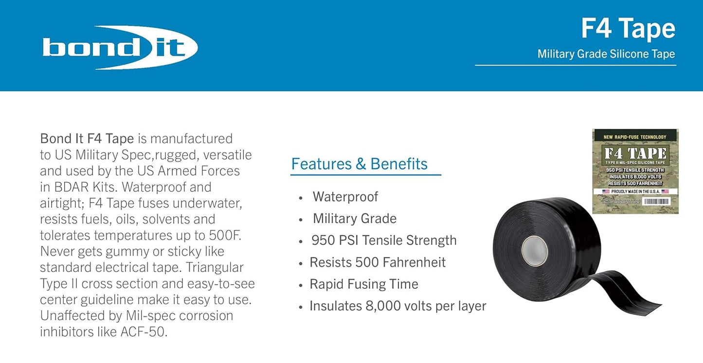 F4 Tape Type II Mil-Spec Silicone Tape