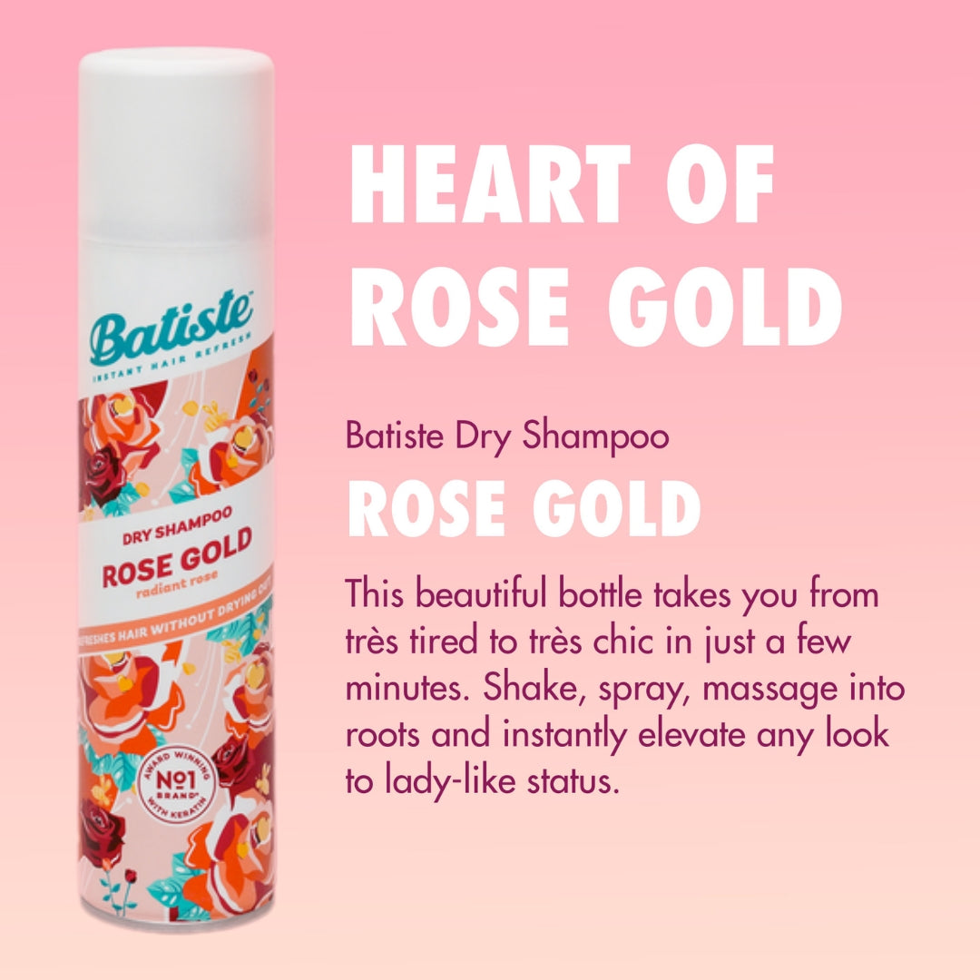 Batiste Dry Shampoo Rose Gold Radiant Rose, 200 ml / 120 g