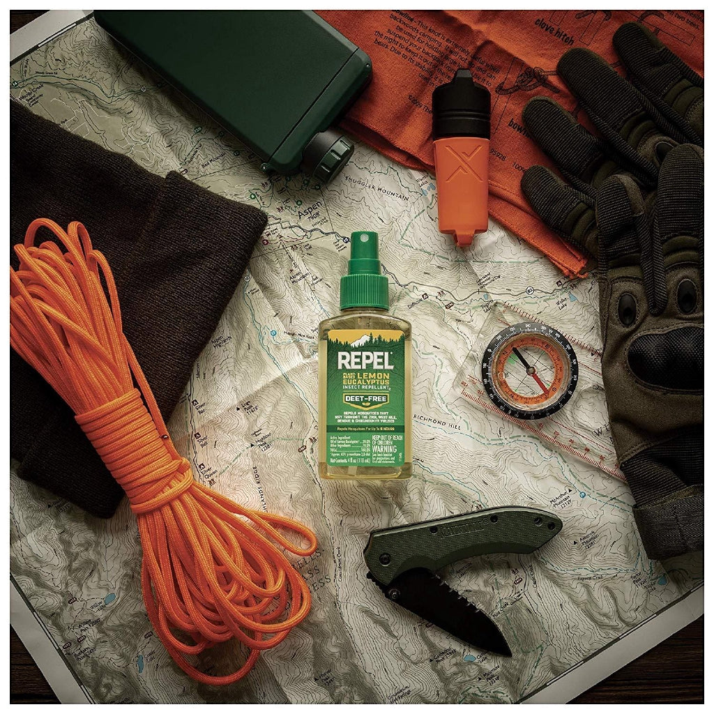 REPEL Plant-Based Lemon Eucalyptus Insect Repellent, Pump Spray, 4-Ounce