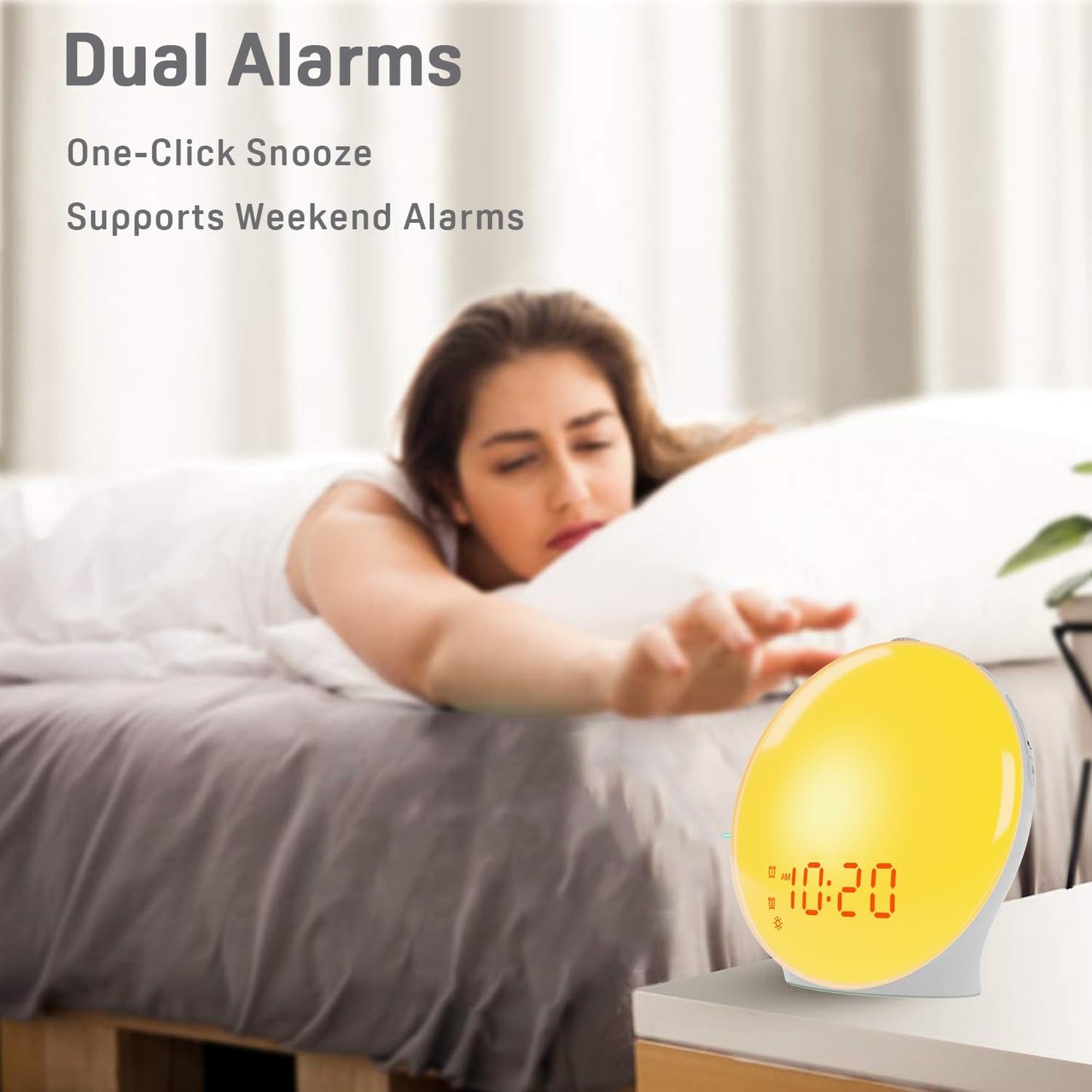 Jall Smart Wake-Up Light Alarm Clock K8 320 Up To Lux