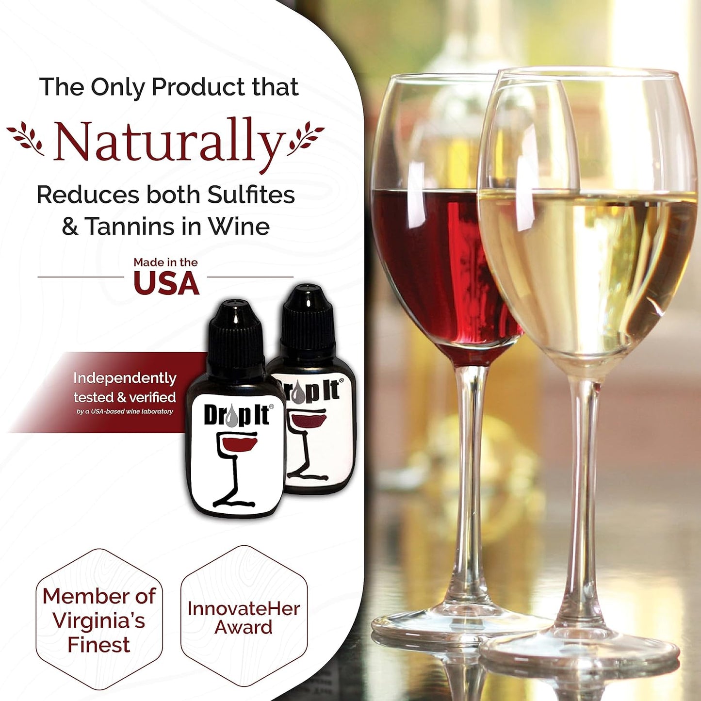 Drop It Natural Wine Sulfite Remover and Wine Tannin Remover 2 Pack