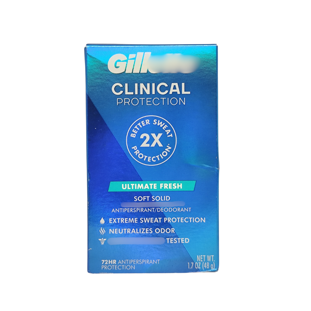 Gillette Antiperspirant Deodorant for Men, Ultimate Fresh Soft Solid, 1.7 oz. / 48 g