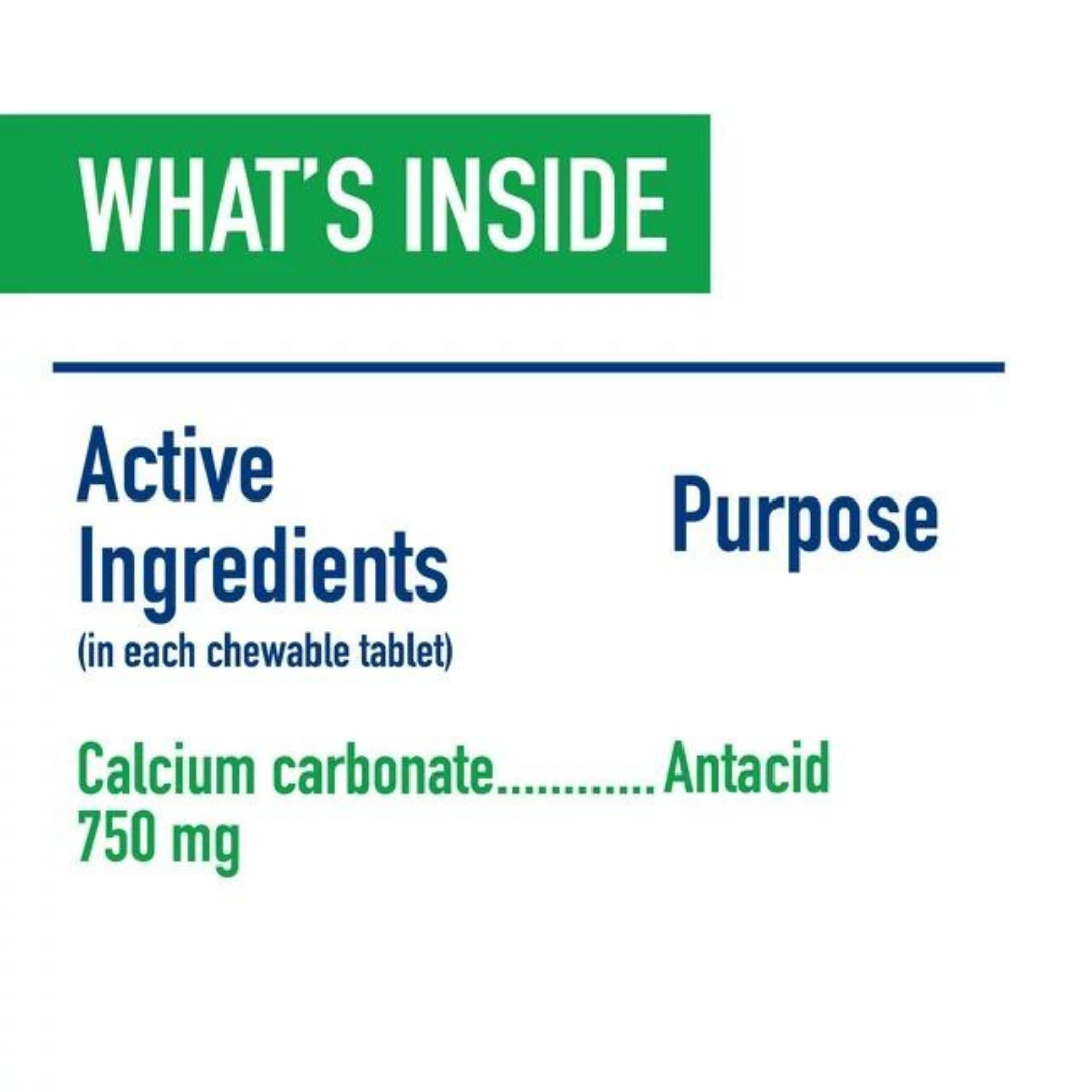 Alka-Seltzer Calcium Carbonate Heartburn Relief Chews Assorted Fruits 120 Chewable Tablets