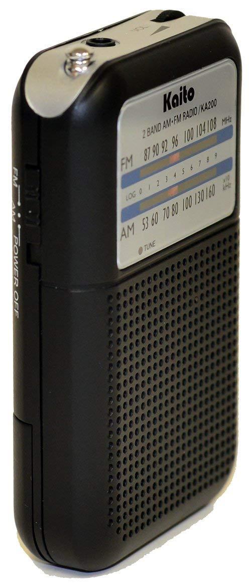 Kaito KA200 Pocket AM/FM Radio (Black)