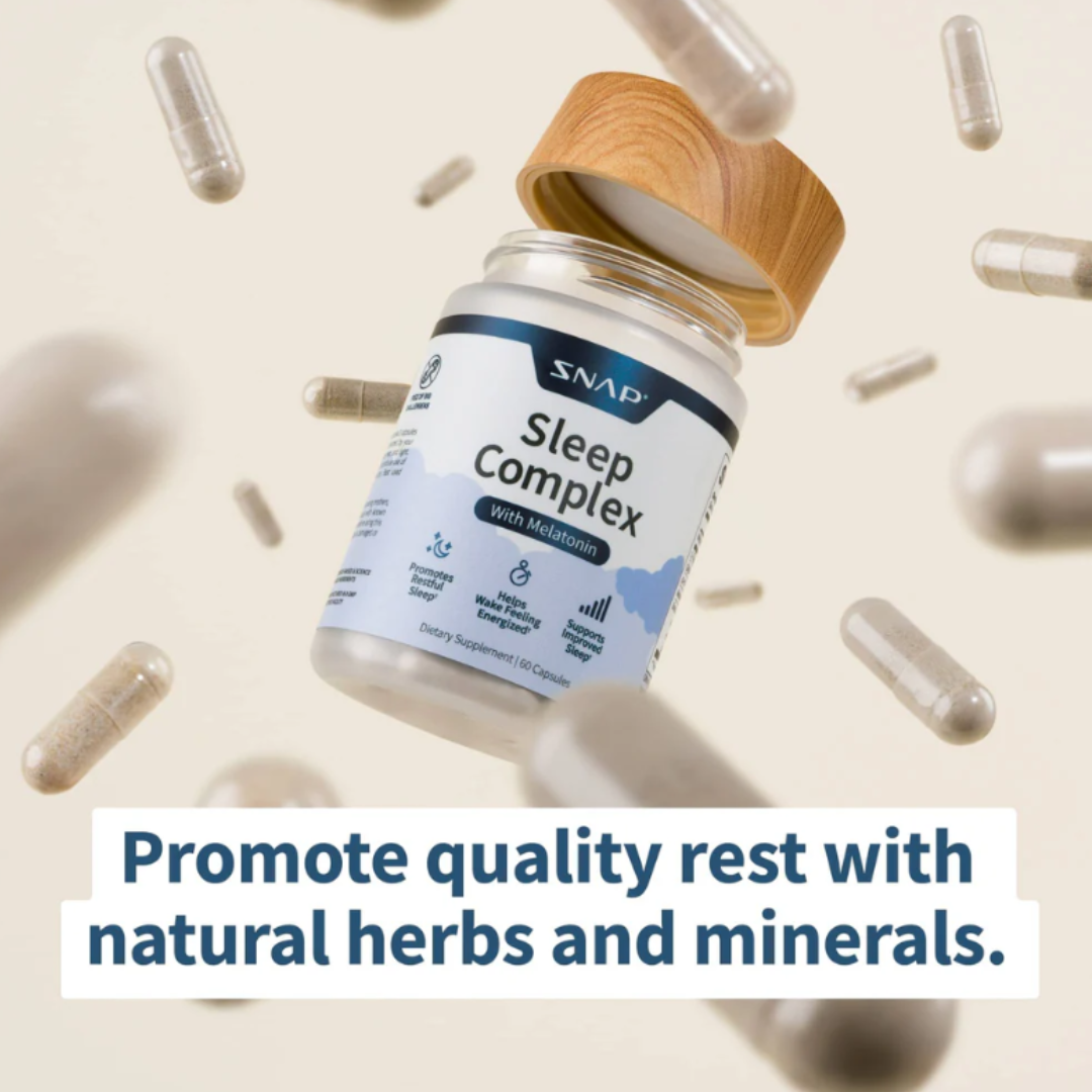 Snap Sleep Complex with Melatonin Dietary Supplement 60 Capsules