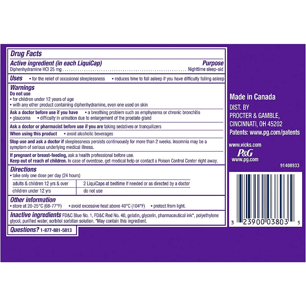 ZzzQuil Nighttime Sleep Aid, 72 Liquicaps Fall Asleep Fast