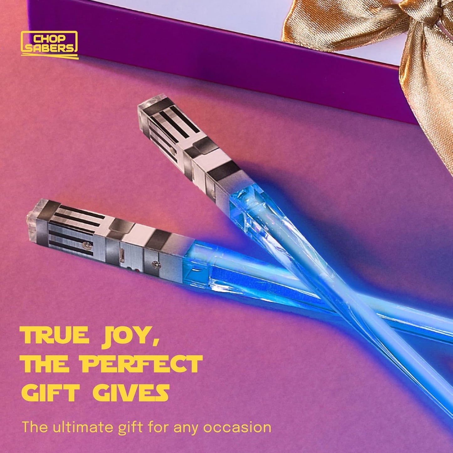 Chopsaber Lightsaber Chopsticks Blue LED Glowing, 1 Pair