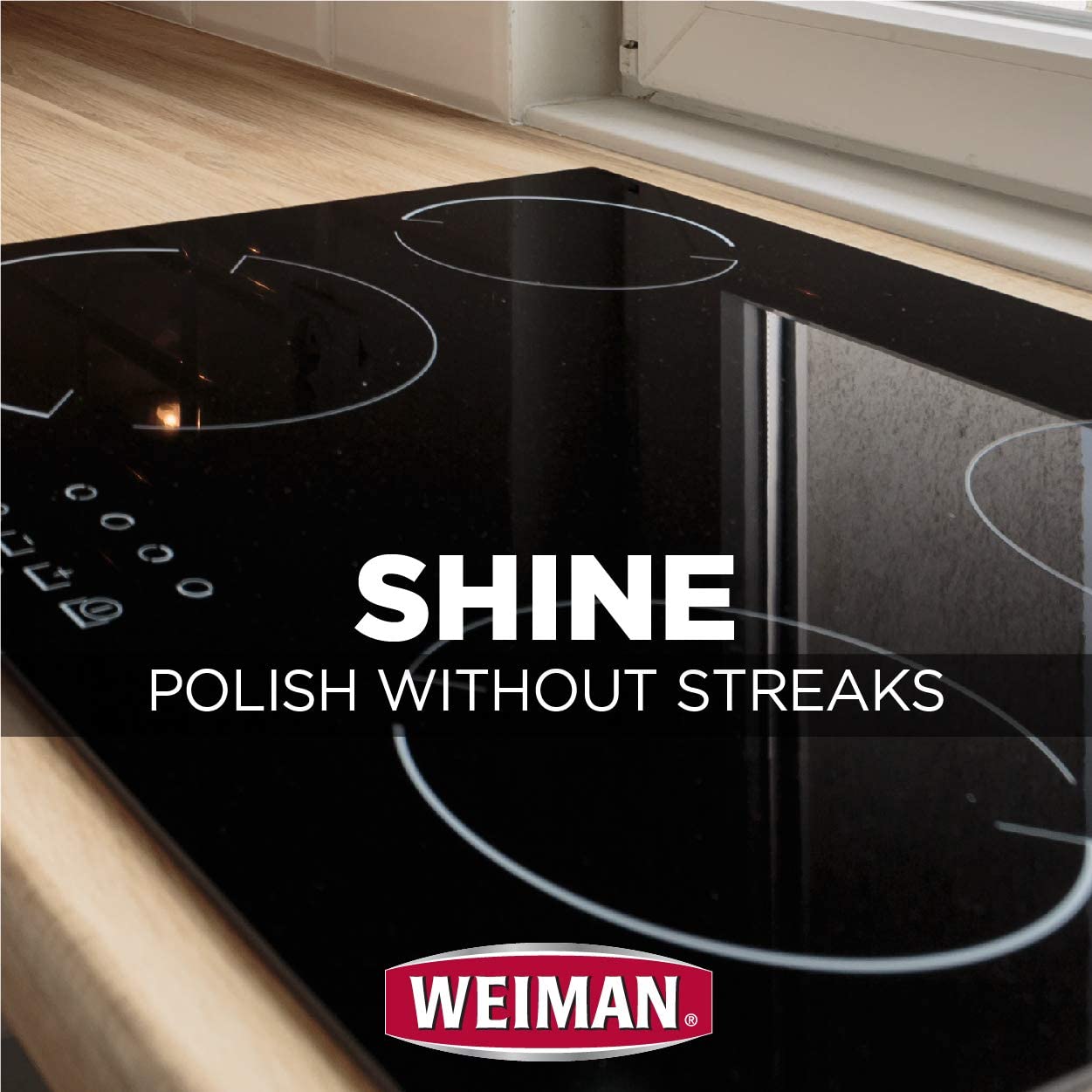 Weiman Glass Cook Top Cleaner & Polish, 10 oz. / 283g with 3 Cook Top Scrubbing Pads