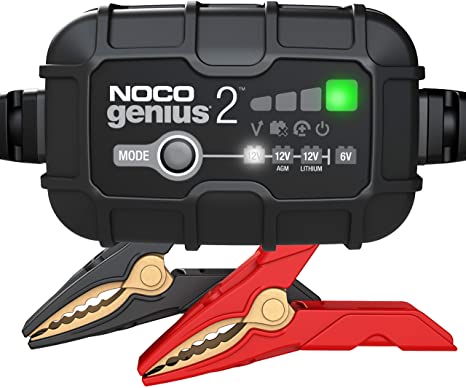 Genius 2 2-A m p Fully-Automatic 6V & 12V Battery Smart Charger & Battery Maintainer