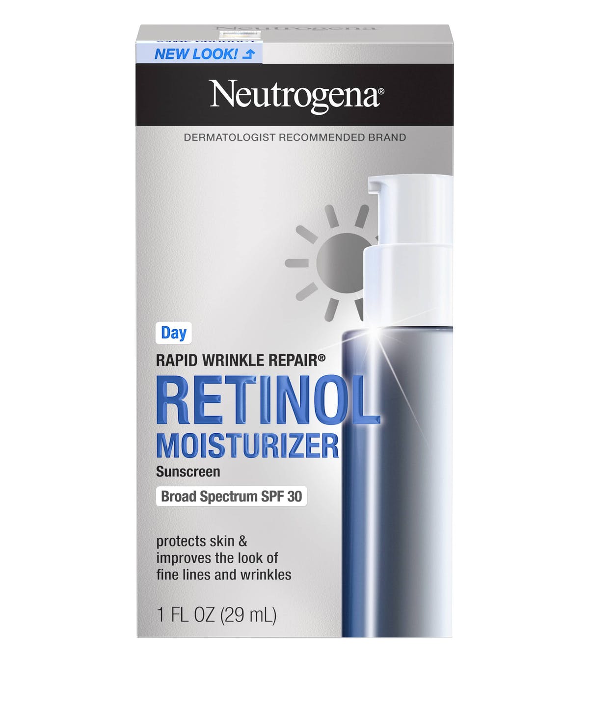 Neutrogena Rapid Wrinkle Repair Retinol Moisturizer Sunscreen SPF 30, 1 oz / 29 ml
