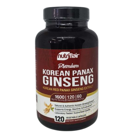 Nutriflair Korean Red Panax Ginseng Extract 1600mg (120 Capsules)