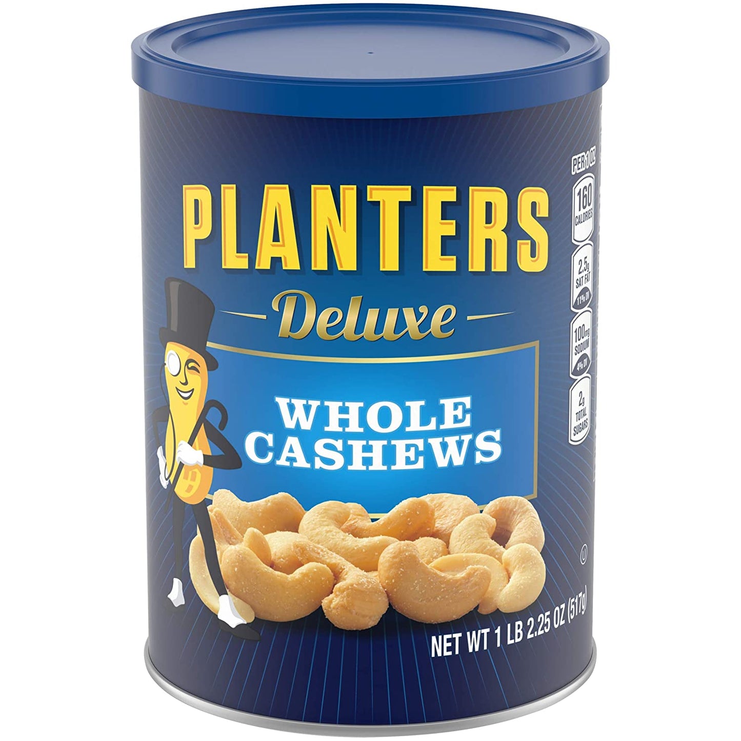 Planters Deluxe Lightly Salted Whole Cashews, 2.25 oz. 517g (Packaging May Vary)